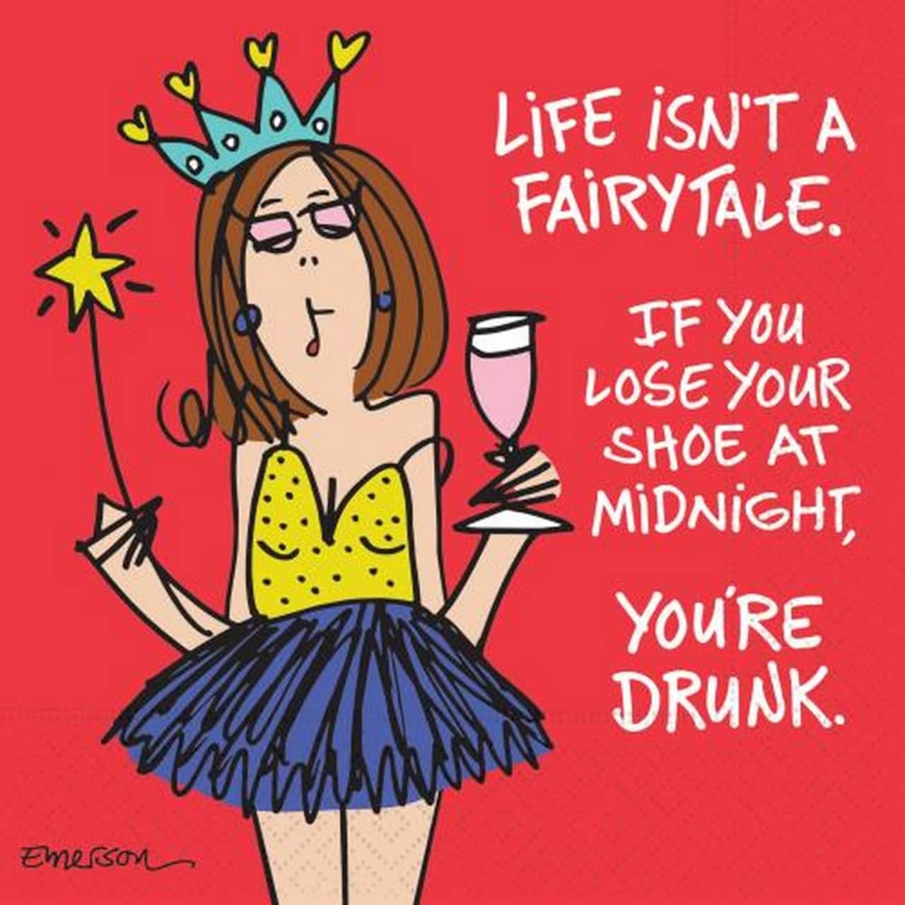 JAM Paper Life Isn't A Fairy Tale Cocktail Napkins, 40ct.